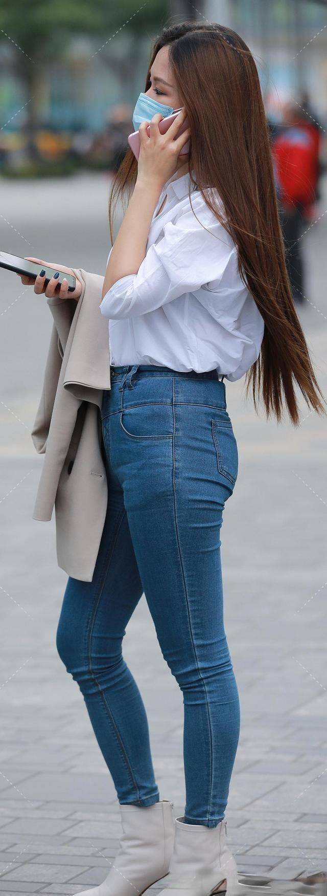 高脸|高脸裤让你成仙，长身材比例，大方优雅。