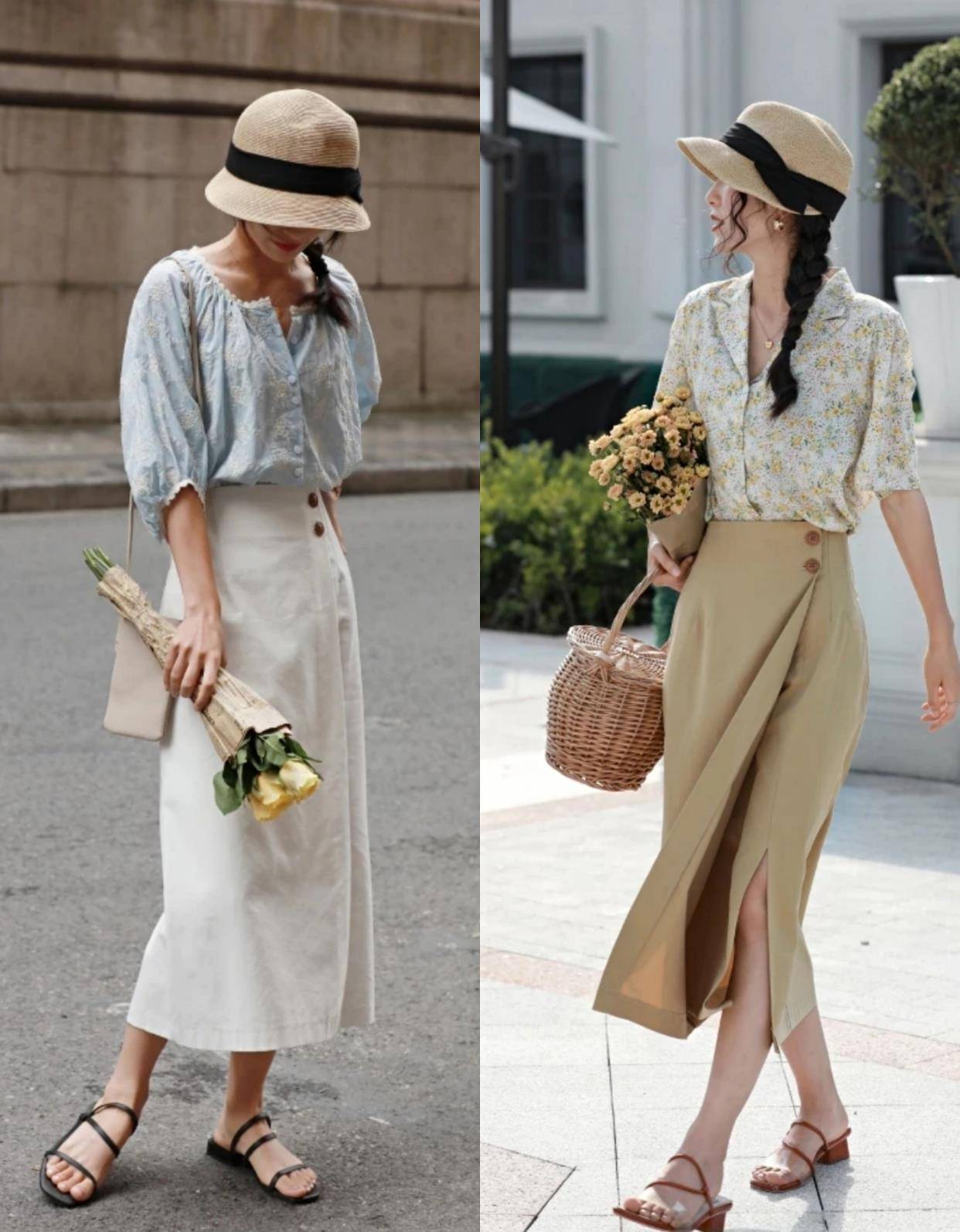 面料|温柔女孩的夏日搭配，简约时尚适合日常和通勤穿，青春靓丽又优雅