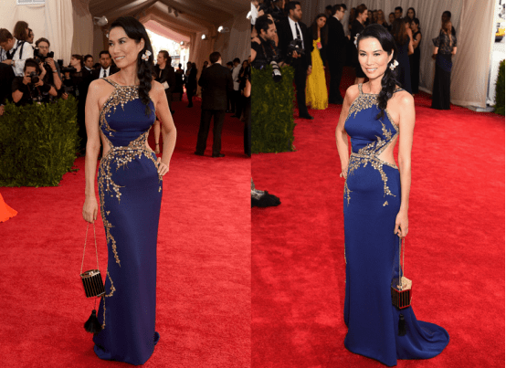 颜色|邓文迪的经历让人羡慕不来，一把年纪穿拼接吊带，知性魅力好吸睛