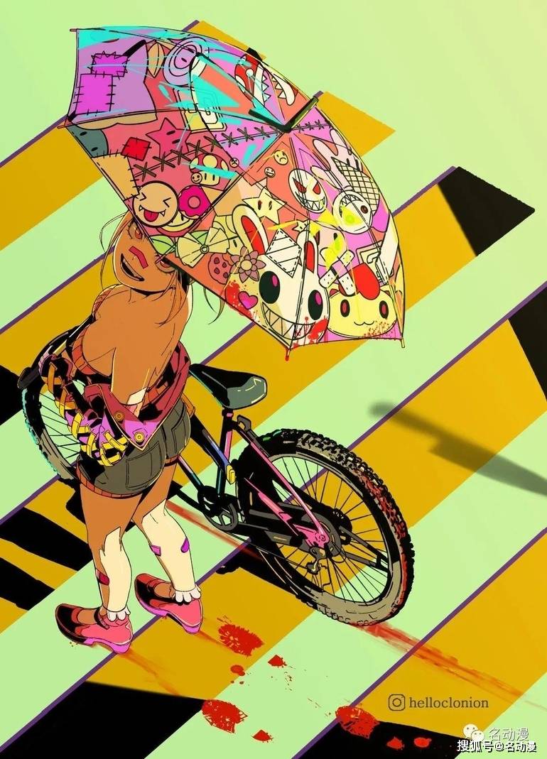 构图大胆色彩热烈的同人插画师作品欣赏