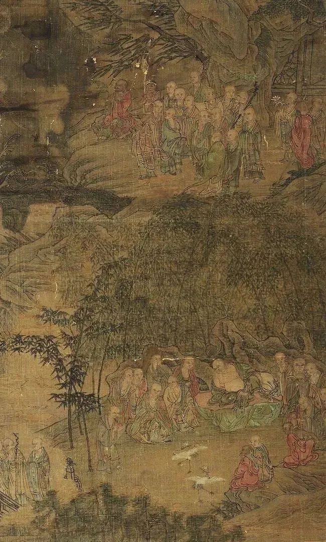 宋馬麟 静聴松風 絹本 名品 複製 故宮博物館 中国掛け軸