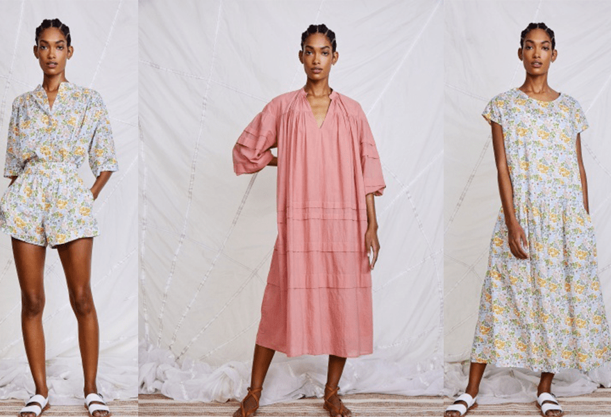 对比|Apiece Apart 2021春夏，蓝色与浅色调的清新，还有休闲、度假感