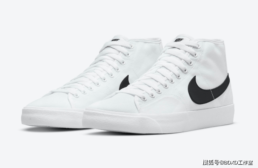 帆布鞋|简约白黑！全新Nike SB Blazer Court Mid首度曝光！