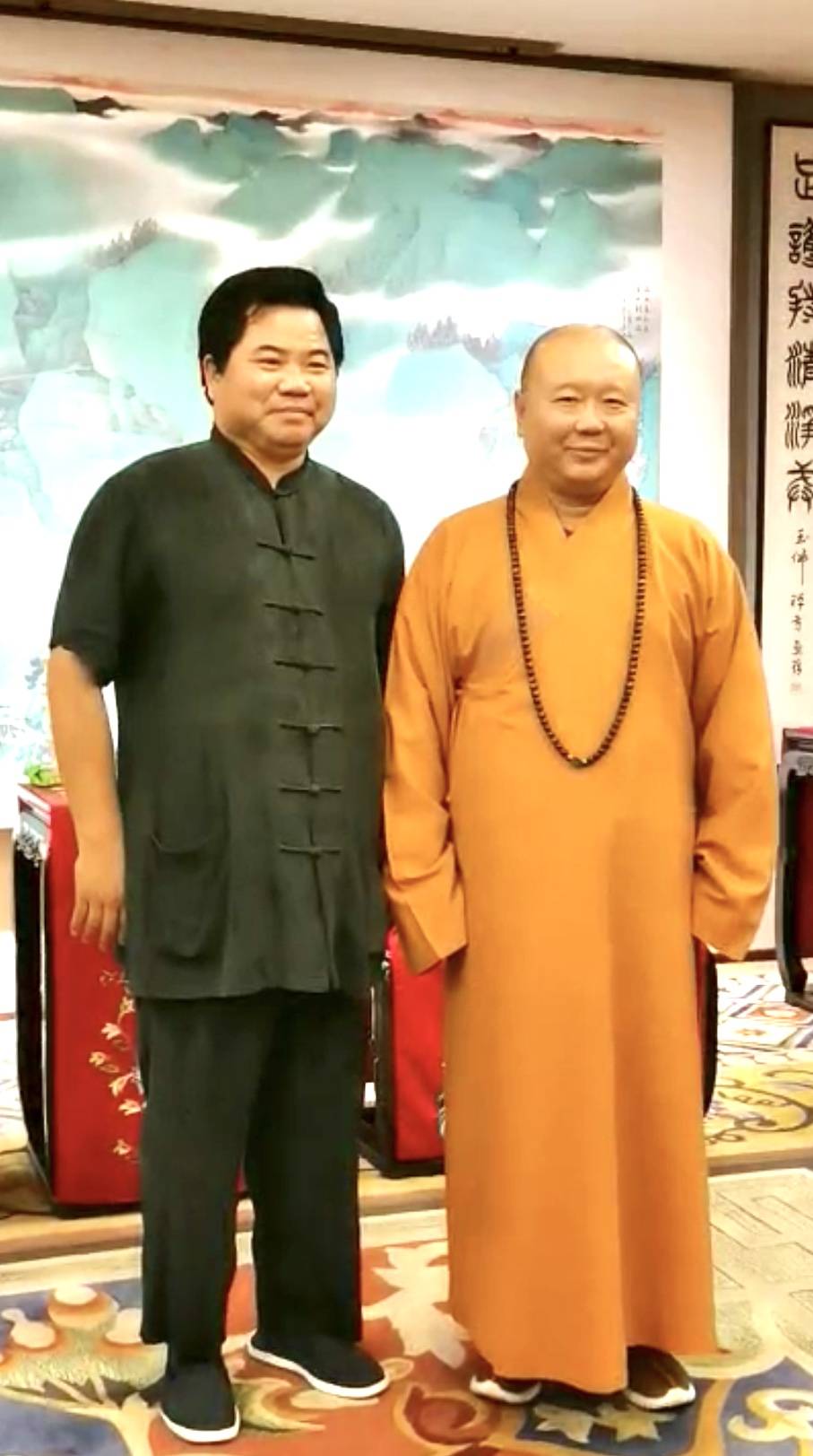 国画家,画鹰大家,指墨画艺术大师朱祖国,玉佛寺方丈觉醒法师上海东方