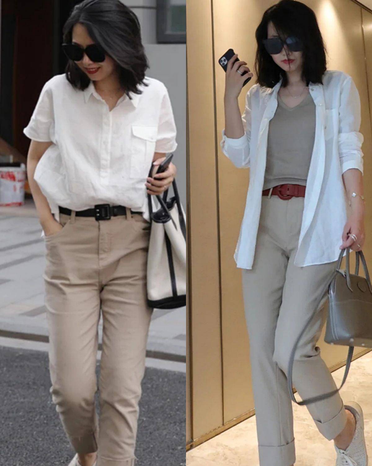 颜色|这才是中年女性该有的打扮,九分裤+平底鞋,显瘦舒适又知性