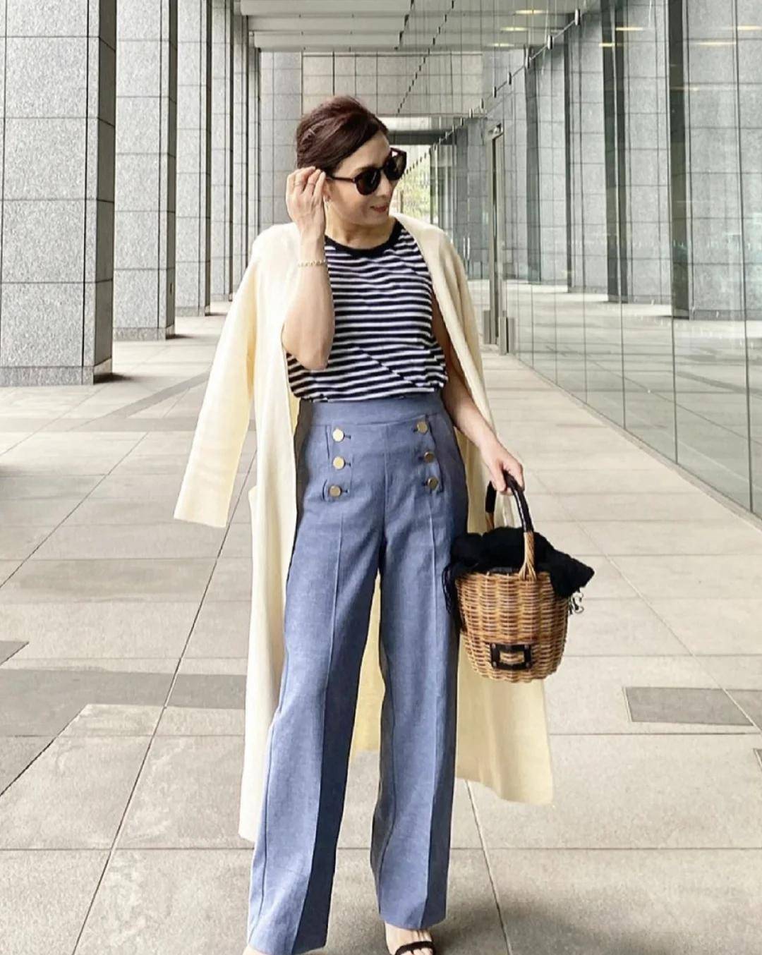 下装|看了许多中年矮个穿搭，还是这位日本主妇的搭配最实用，显高大方