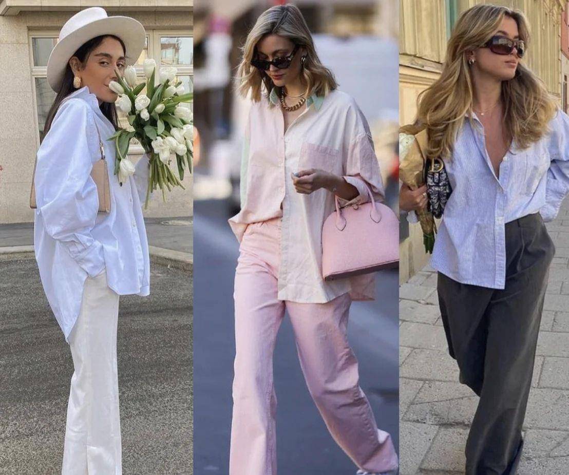 下装|穿衬衫是“老气”还是“洋气”，关键看选款和下装，时髦又高级