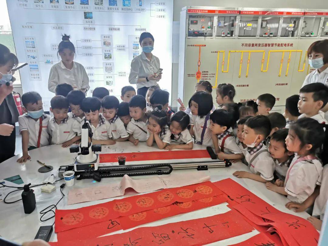新加坡伊桥国际幼儿学校同学们到展览馆开展人工智能认知活动
