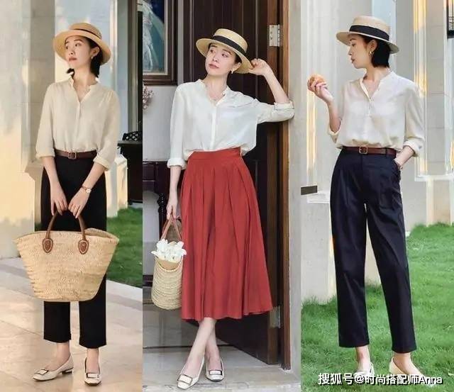 无尽|短袖上衣太适合轻熟女了，优雅和高级感的转换格外自然，超时髦