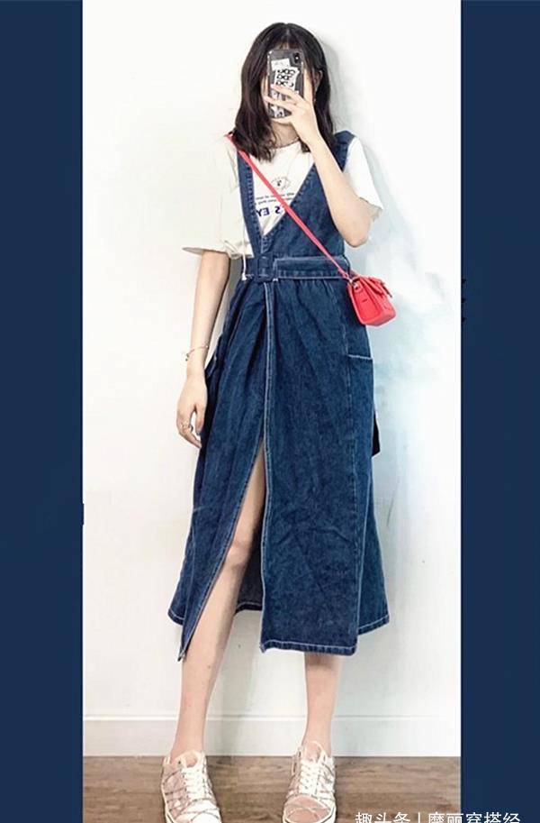 青春|多元素牛仔半身裙，打造随性时尚感，甜酷女孩“美翻”整个夏日