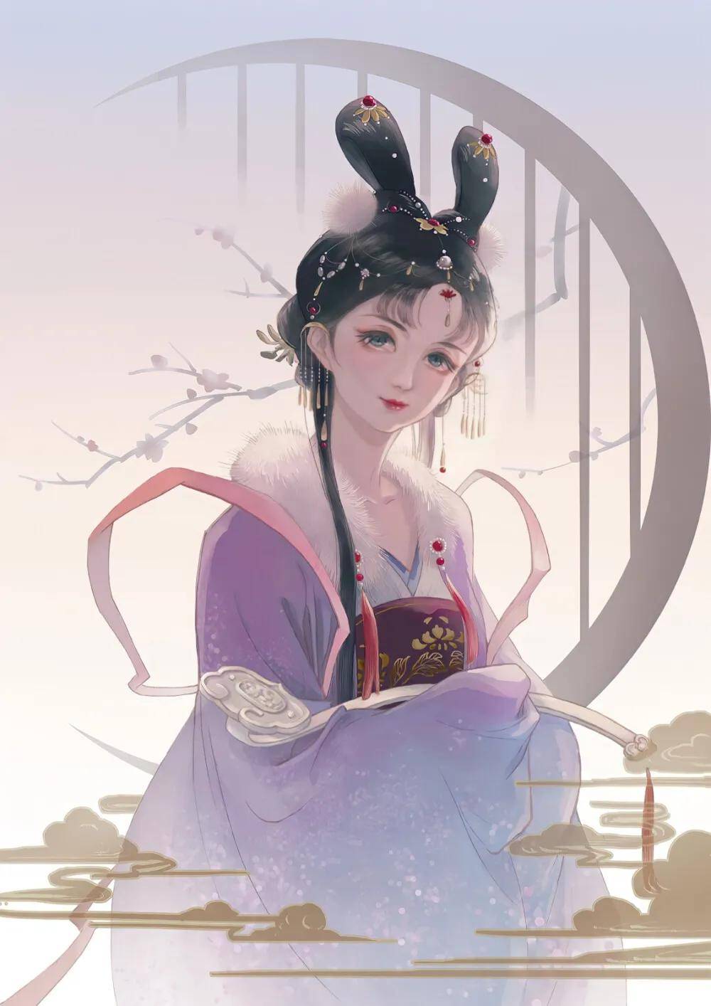 超精美古风美人壁纸云青青兮欲雨水澹澹兮生烟