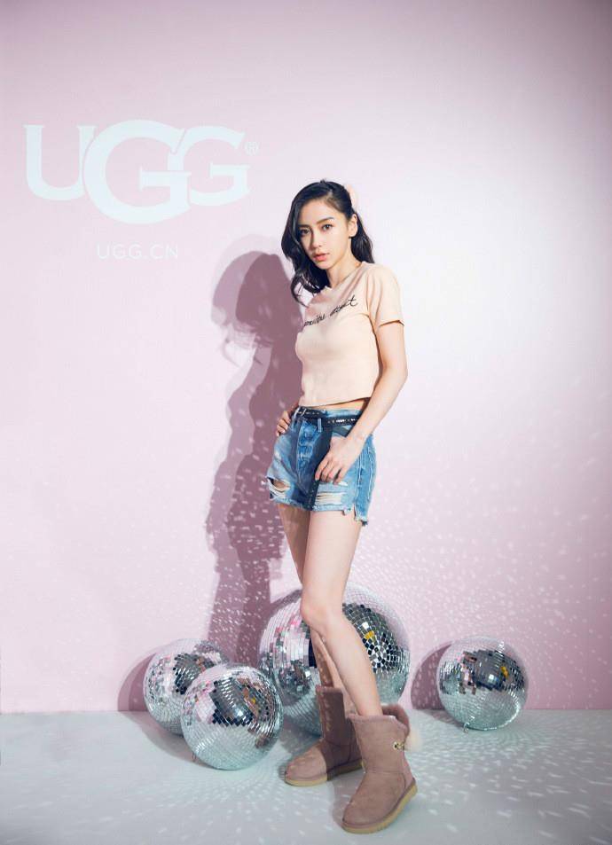 身材|Angelababy儿子长大了，身高快到妈妈腰，晒合影baby穿露腰装抢镜