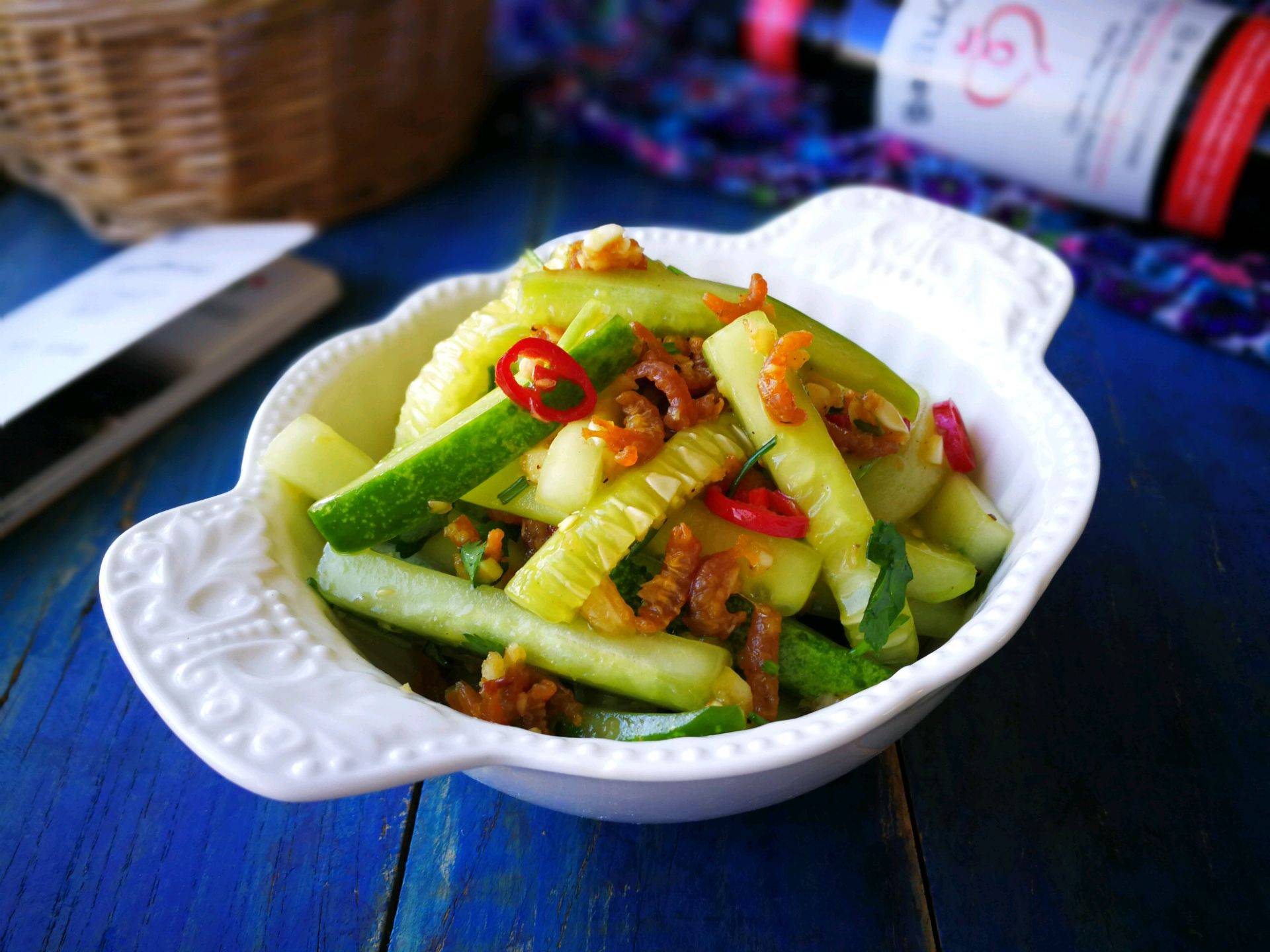 原创既开胃又解腻的海米拌黄瓜好做还好吃酸辣开胃