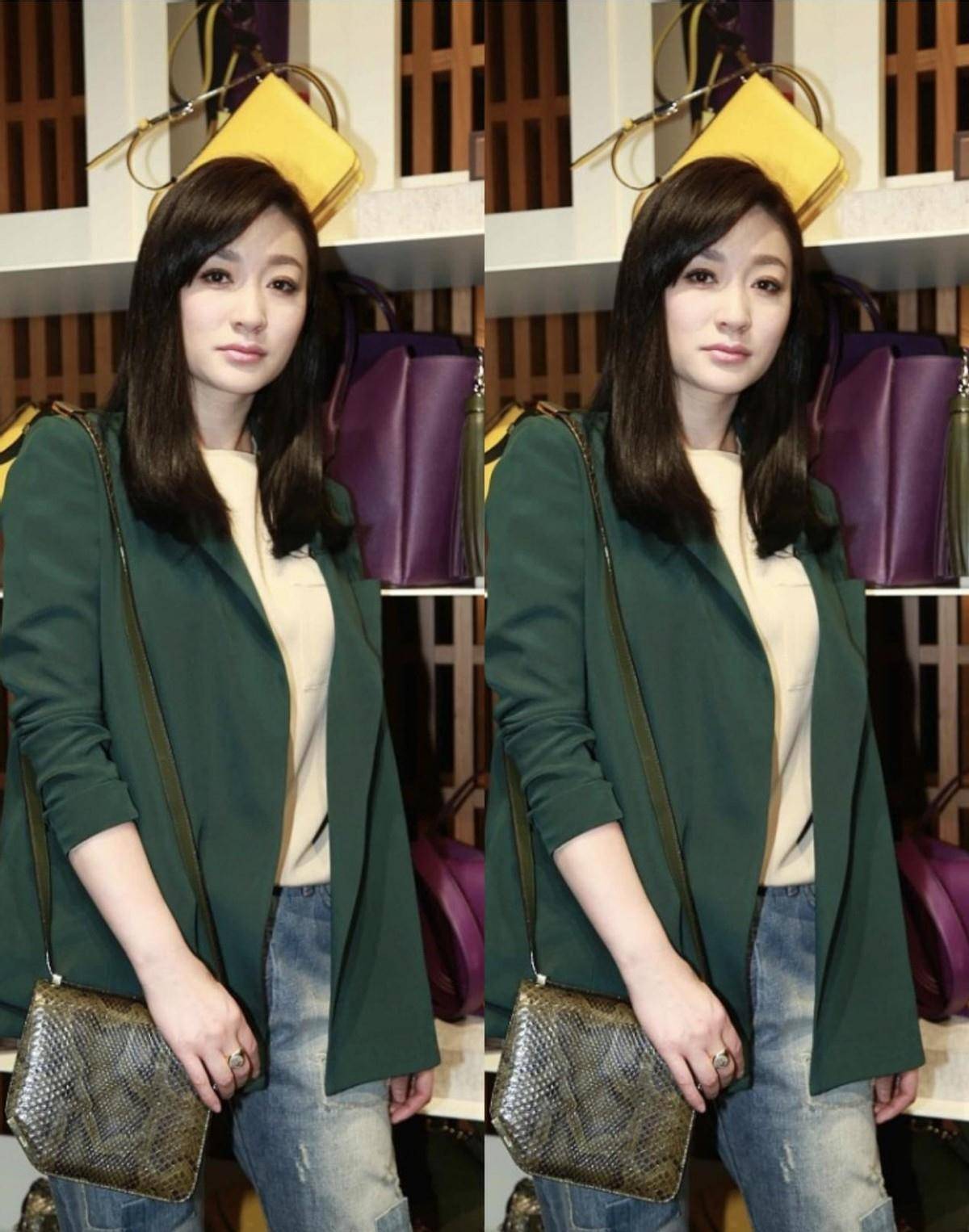驼色|李小冉的长相真大气，穿上西装挺有“女老板”的范儿，气场好强