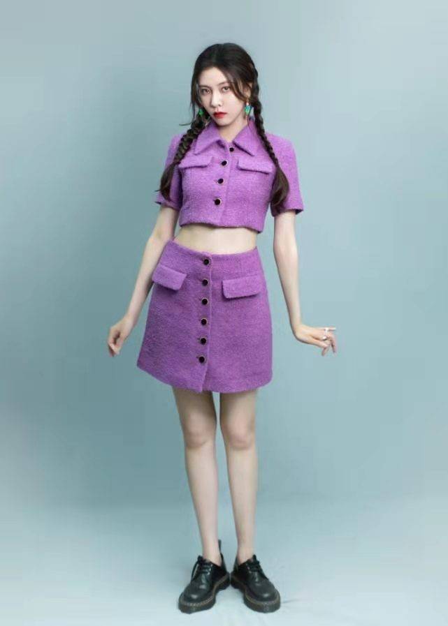 套装|宋妍霏露腰套装，时髦洋气，169身高这细腰长腿吸睛度满分