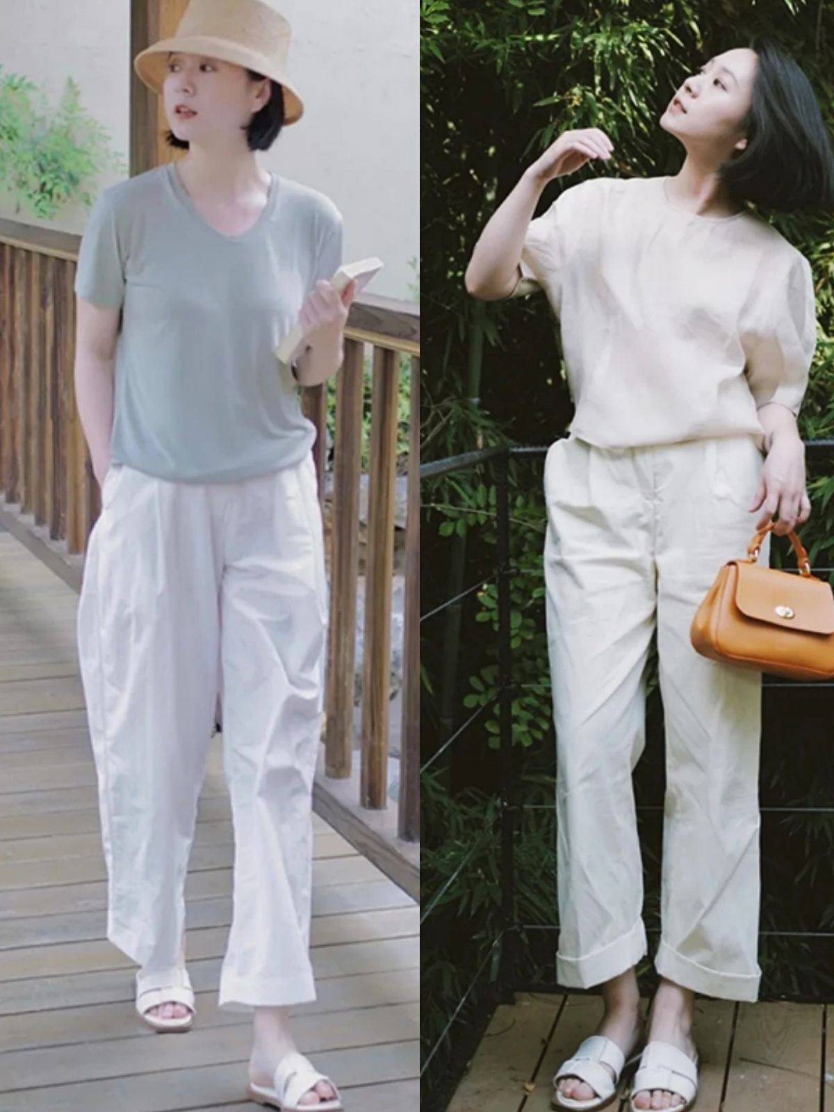 颜色|中年女人的裤装穿搭，很时尚