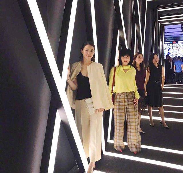 条纹|袁咏仪剪了波波头更美了,穿格子长裙成熟温柔,端庄优雅好有气质