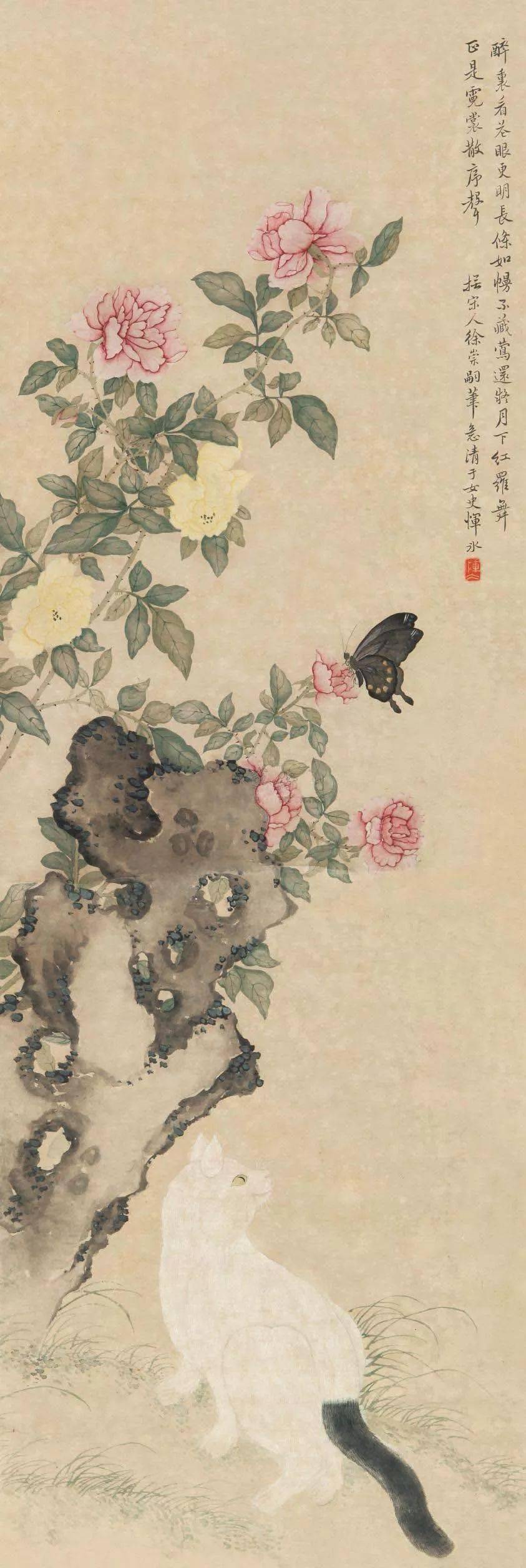 唐物 掛軸【手描き 肉筆保証 清朝の乾隆 嘉慶 道光 惲南田家族の後裔