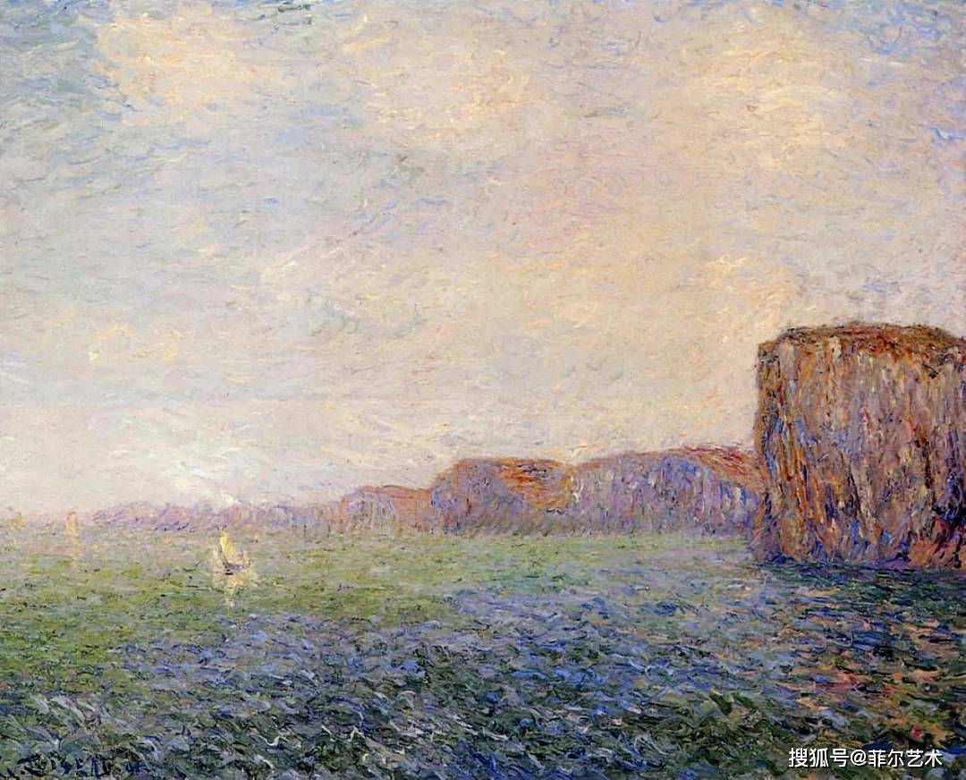 法国画家古斯塔夫洛伊索的后印象派风景油画作品非常优美