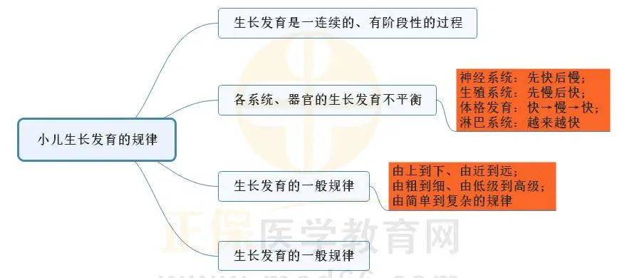 小儿生长发育规律的思维导图1儿童各期特点思维导图