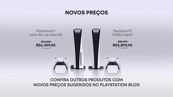 主机|PS5在巴西全线降价销售 光驱版5304元，数字版4701元