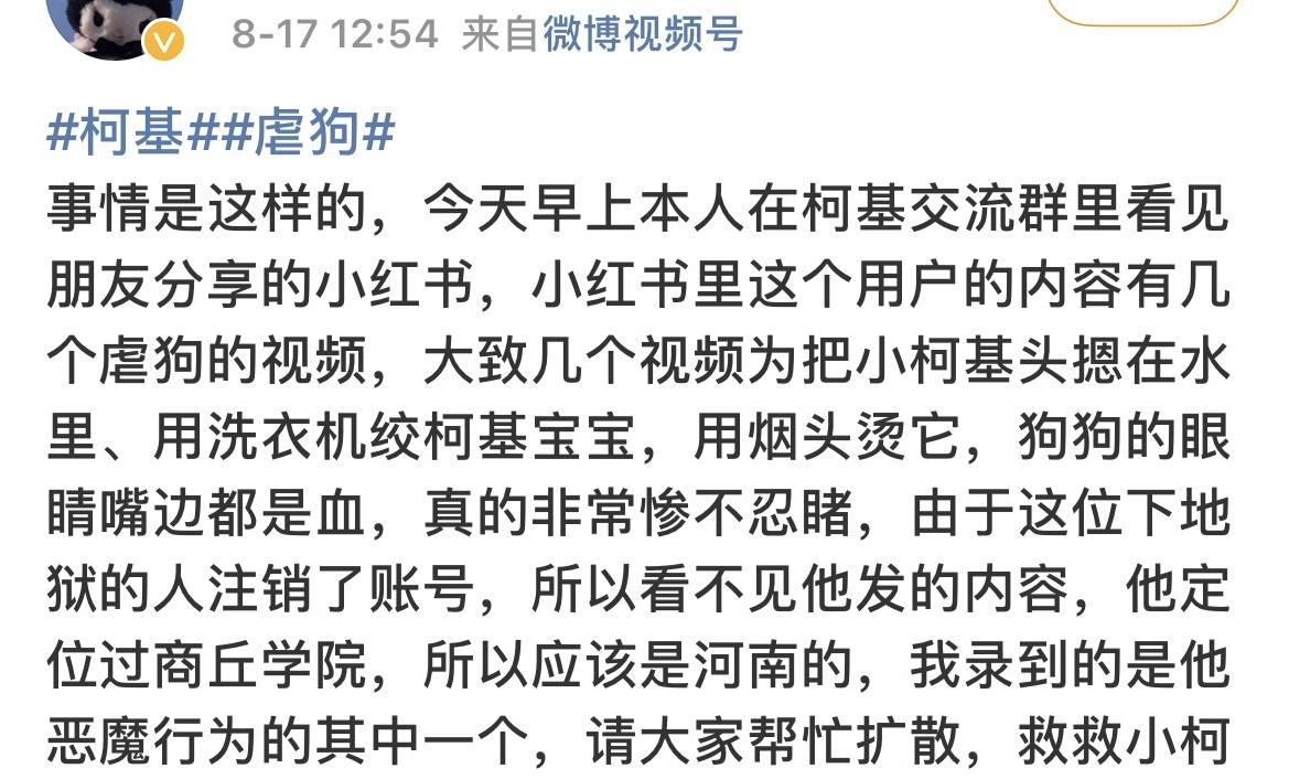 账号|商丘学院回应学生用洗衣机虐狗：很残忍很狡猾，不确定是本校学生