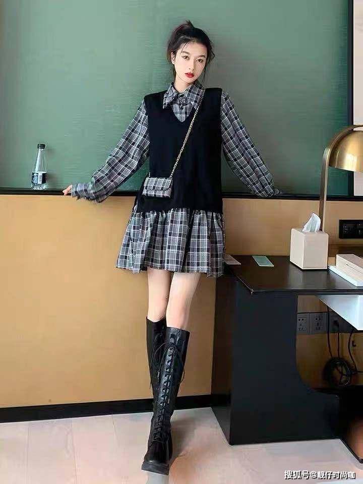 黑色|初秋穿衣显高级,少不了格子单品,减龄又百搭,还不抓紧学起来!