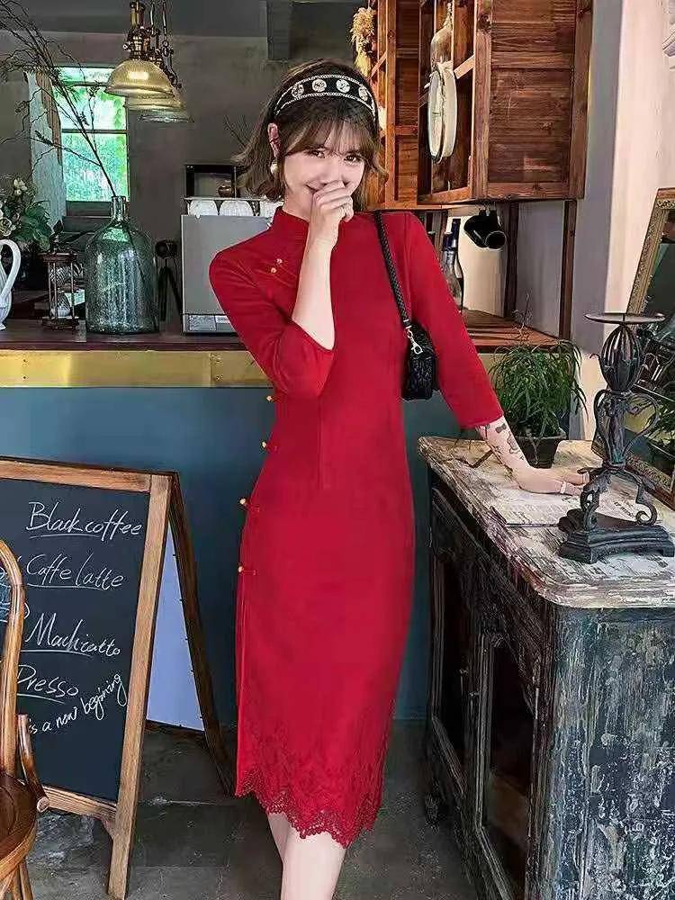 文章|这几款秋日爆款现代改良旗袍,也太撩了吧!时髦精时尚女孩都在穿