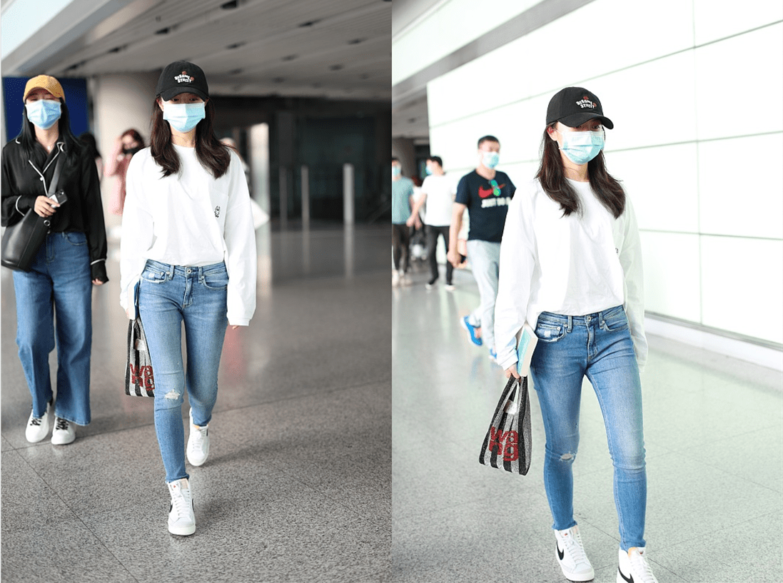 黑色|赵今麦的天真稚嫩都写在脸上了，就算穿基础色服装，也带着清纯感