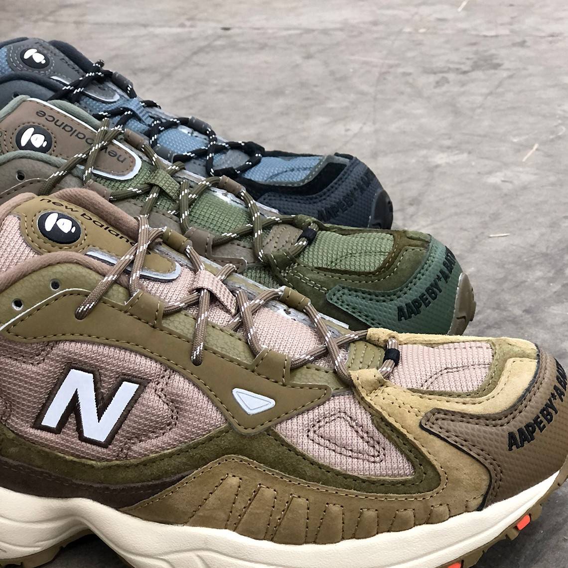 尼龙|硬朗军事风！AAPE x New Balance 实物首次曝光！