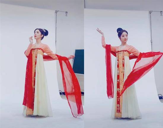 李思思|央视主持李思思上班拍片好惊艳,穿古装美成嫦娥,身段苗条太出众