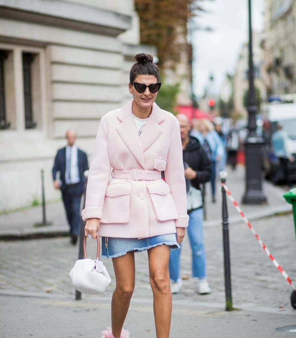 颜色|牛仔半身裙再好穿也有翻车的时候!腰线位置,鞋子的颜色都是重点