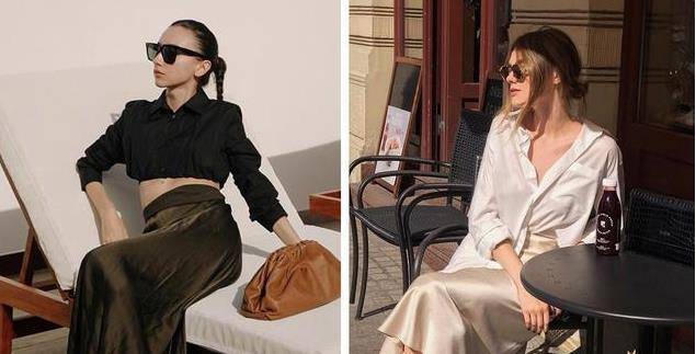 下岗|渣女裙下岗了！2021最流行穿“仙女缎面裙”，好看又高级！