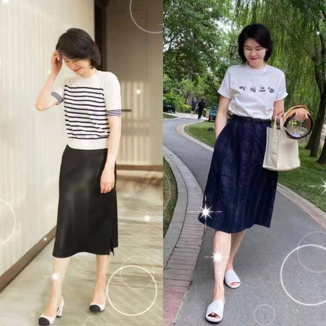 黑色|50岁女人会穿比“长相”重要，她靠穿搭提升颜值，每套都很优雅