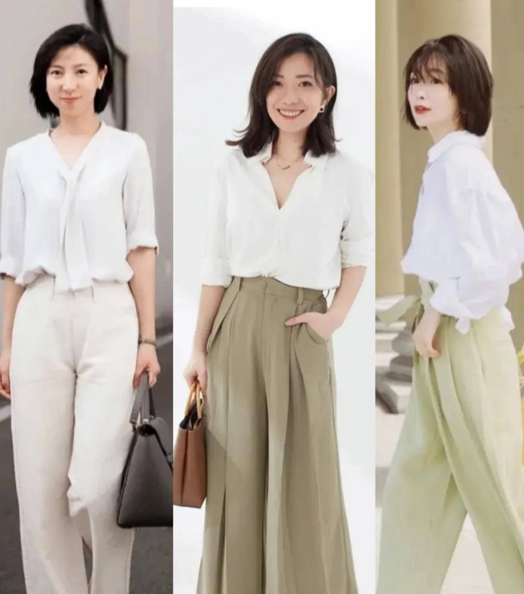 经典|中年女人穿白衬衫不好看？建议多搭这“几种下装”，满满的高级感