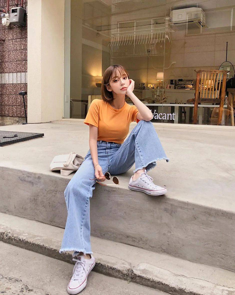 黑色|T恤+阔腿裤,早秋最显瘦搭配!