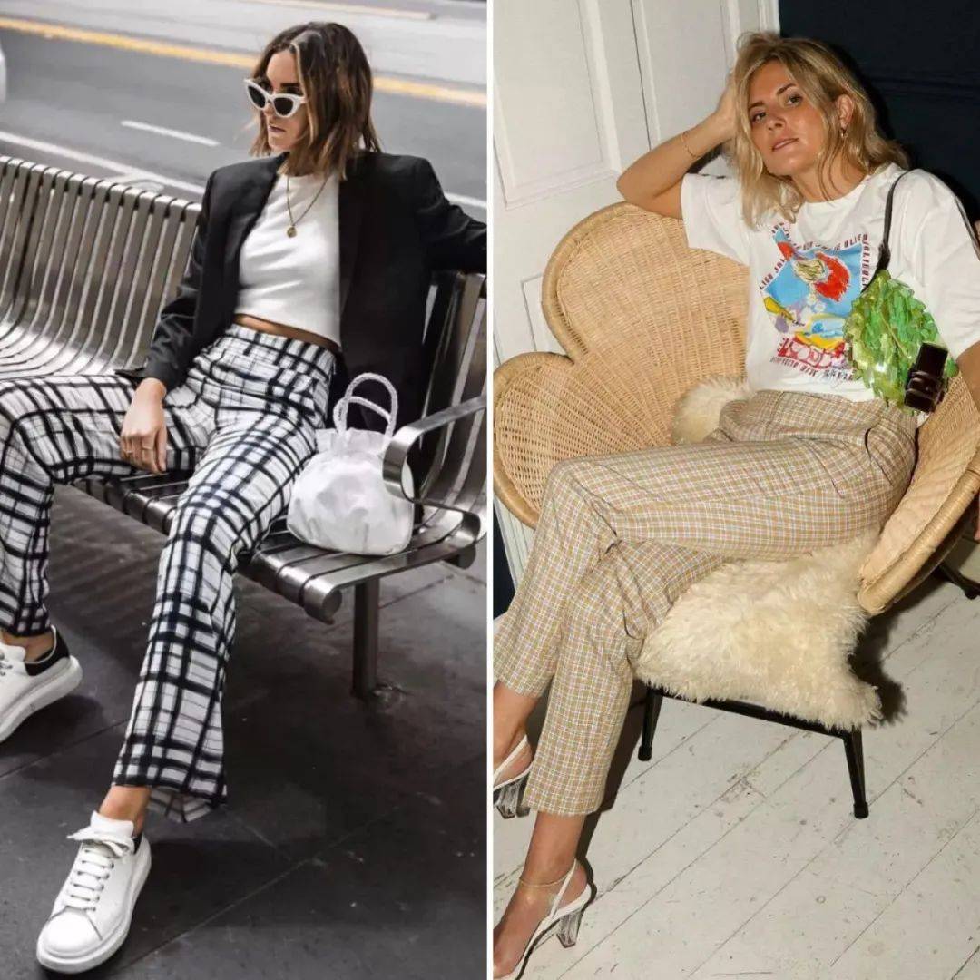 黑色|T恤+阔腿裤,早秋最显瘦搭配!