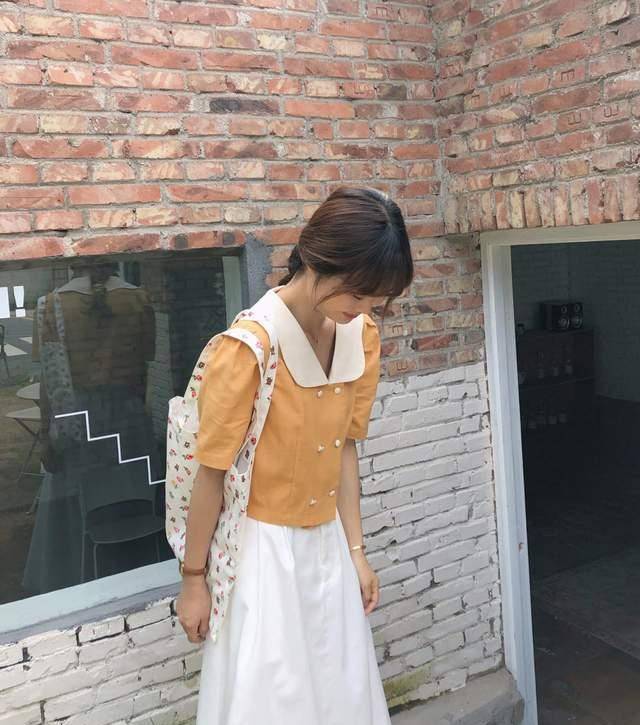 整体|秋天裙装怎么穿好看?短袖上衣配半身裙简约高级,提升气质又显白