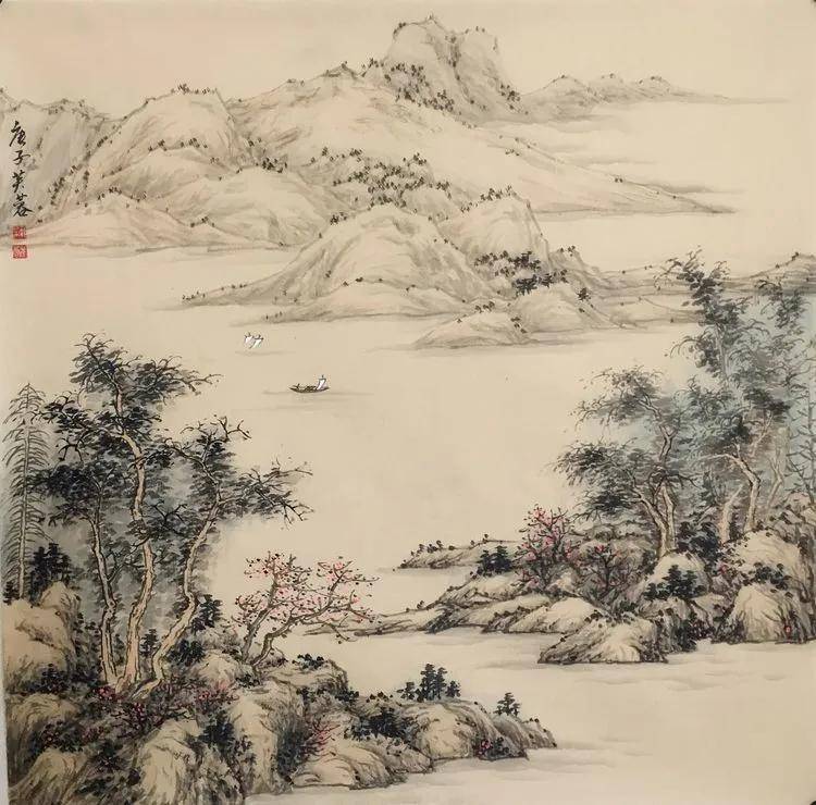 简臻致雅云拂青山著名书画艺术评论家史峰对刘芙蓉作品的评价
