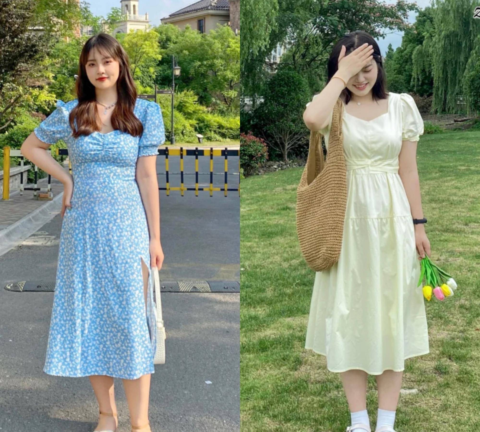 身材|适合微胖女生的连衣裙，穿对了视觉上显瘦10斤，清爽优雅又显瘦