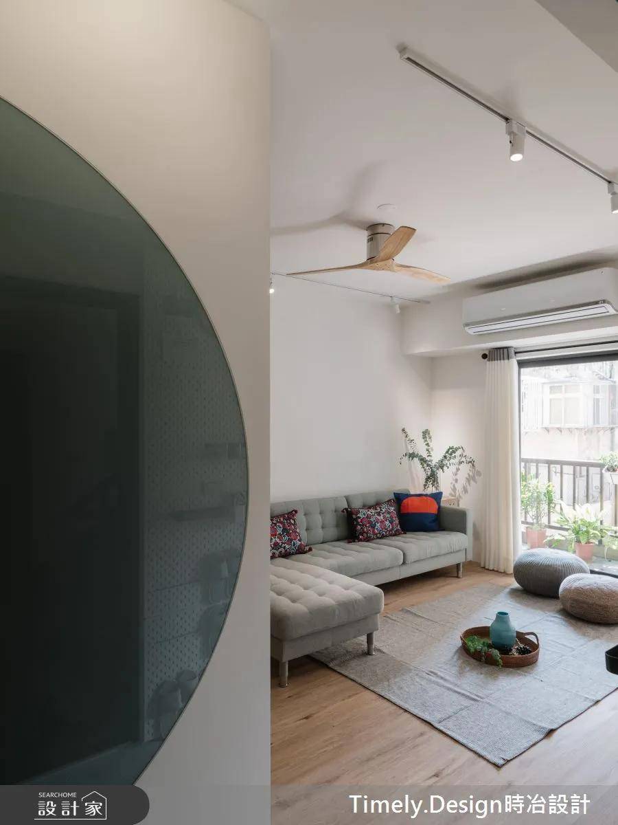 客厅|100㎡老屋翻新，全屋宜家家具，双洞洞板墙面真香！