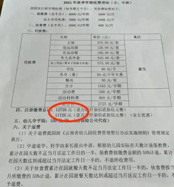 家长|幼儿园缴费清单走红，谁还有勇气生三胎，养一个就使出洪荒之力了