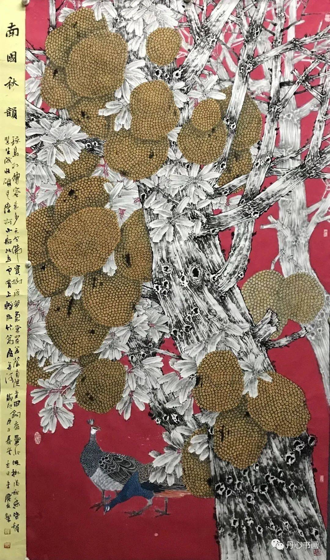 构图奇巧艳而不俗花鸟画家李庆友