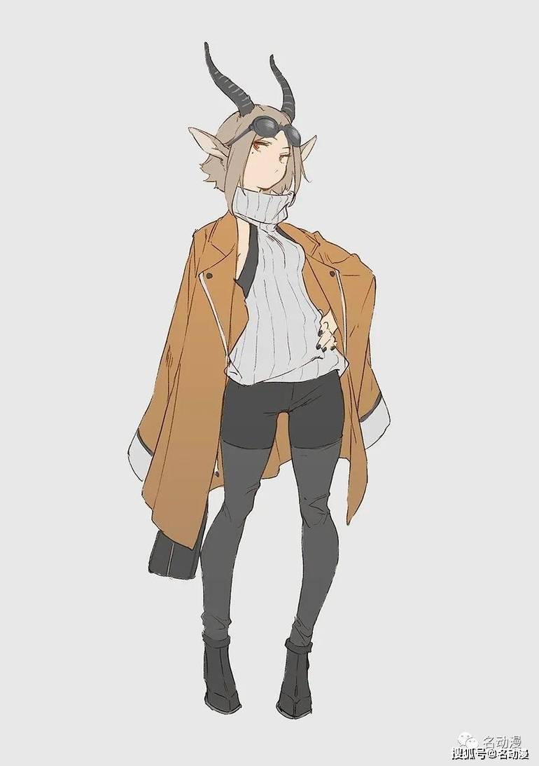 二次元插画师モグモ绘画的可爱软萌的少女