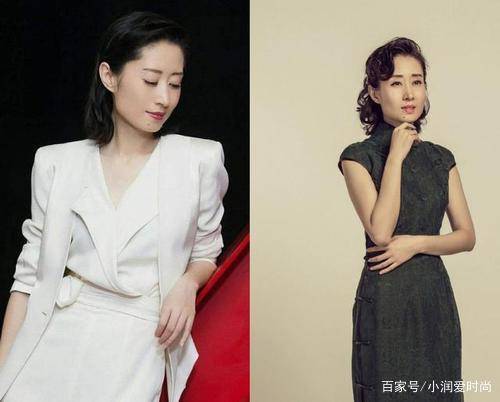 刘敏涛|45岁刘敏涛真会穿衣，衬衫+阔腿裤、旗袍搭卷发古典精致，照穿美