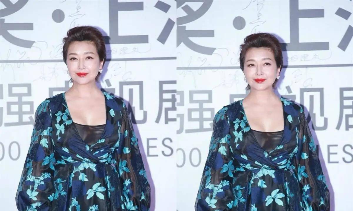 身材|江珊越老越惊艳，一袭蓝色连衣裙自带“高贵感”，53岁福气满满