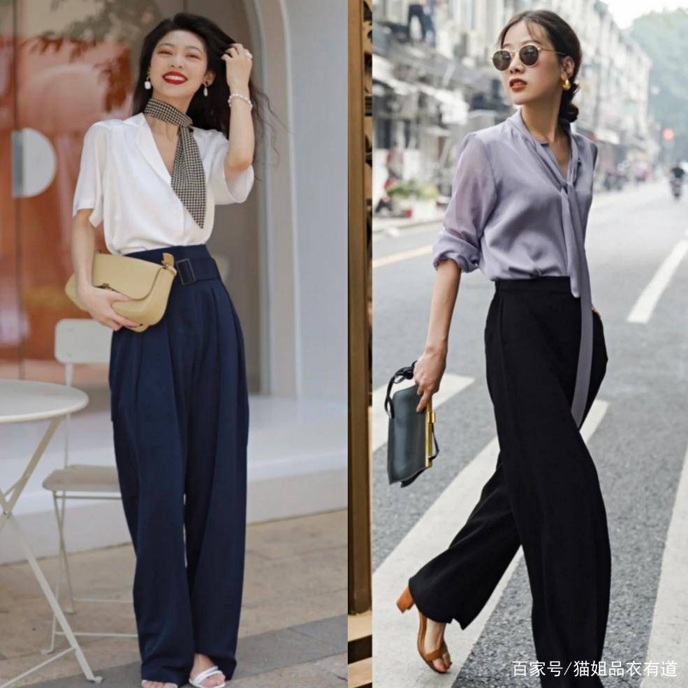 风情|初秋流行这样一组穿搭：“衬衫+阔腿裤”，简单高级还不挑人