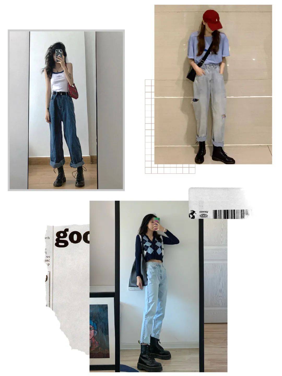 大腿|金秋流行“马丁靴＋裙子”，时髦又显腿长！2021必穿！