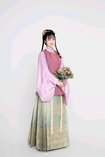 进行|谁说比甲只有对襟直领的？交领比甲照样存在~