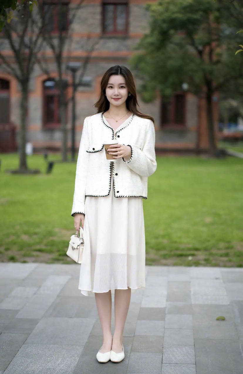 仙女|“裙装+平底鞋”今年这样穿,舒适时髦显腿细,还很显气质